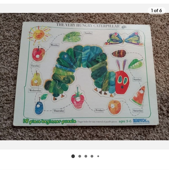 The Very Hungry Caterpillar Puzzle Original Vintage by Eric Carle NWT - Picture 1 of 4